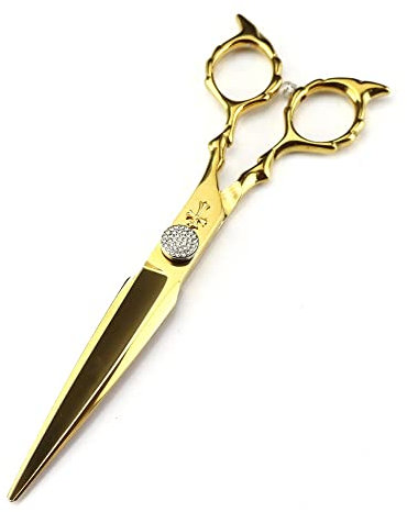 AYCDL Haarschneideschere, 6,8 Zoll Professionelle Japanische 440C-Stahl-Goldschere Mit Kreuzschnitt, Haarschnitt, Friseurschere, Haarschneideschere, Friseurschere, Haarschneide