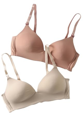ENVIE DE FRAISE Lot de 2 Soutiens Gorge Grossesse et Allaitement Beige 95B
