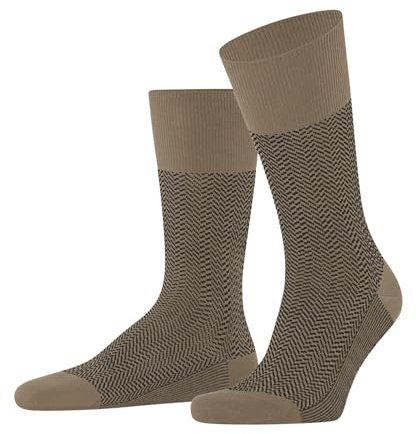 FALKE Airport Herringstripe M So laine coton unies 1 paire, Chaussettes Homme, Marron Camel 5038, 39-42