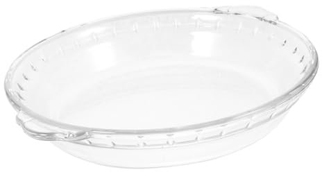 HOLIDYOYO Piatto Per Torta in Vetro Da 8 Pollici Resistente Al Calore, Teglia in Vetro Trasparente Per Microonde e Forno, Per Cottura e Servizio Domestico