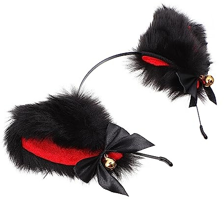 Diadema Orejas de Gato Doradas para Cosplay y Fiesta Infantil