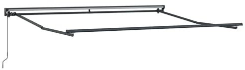 vidaXL Tenda Semi Cassette 3.5 X 2.5m Antracite Moderna Manuale Resistente ai Raggi UV Ritirabile per Uso Esterno Copertura Giardino Terrazza Ombrello per Protezione Sole Estate