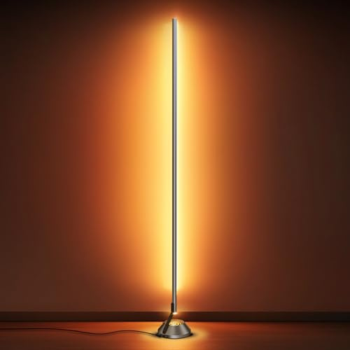 NEEWER NF01 Inteligente LED Lámpara Pie Foco,1500lm 16 Millon Color RGBCW Luz Esquina,Compatible con Google Assistant Alexa,APP/AI Diseño/Musica Sync,Iluminación Ambiental Sala Dormitorio Hogar Decor