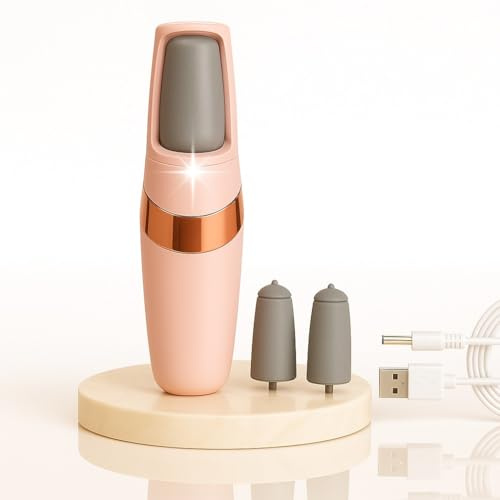 VELVORA - Lima Electrica Pies Durezas - Quita Durezas para Pies - Removedor de Callos - Pedicura Profesional para Pies - Pedicura Profesional para Pies Recargable con 2 Recambios con Luz Integrada.