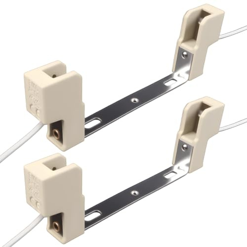 Douille R7S de 118 mm, R7S J118 Linéaire Base Support Céramique, 2 Paquet Céramique Lampe Support Halogen Prise Ampoule Base Convertisseur Connexion Double Terminal avec Câble Fil, AC 100-240V