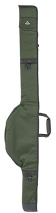 Sänger Top Tackle Systems Saenger Anaconda Single Rod Sleeve, Rutenfutteral aus Wasserabweisendem 600D/450D Polyester, Oliv, mit Gepolstertem Handgurt, Verstärkten Nähten und Karabinern zum Verbinden