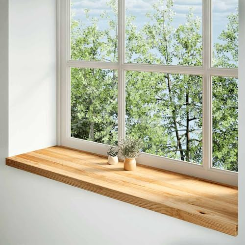 Generico Davanzali 2 pz Marrone Chiaro 140x40x2 cm Legno Massello Rovere,Marrone,20kg,4009163
