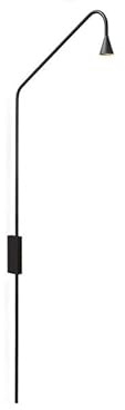 Generico Luci da parete, Lampada da parete for camera letto in stile nordico moderno e minimalista, lampada comodino a LED, lampade terra creative for soggiorno(Black wall lamp)
