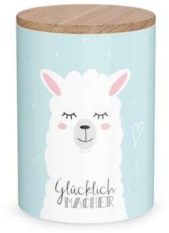 Rungassi Frischhaltedose Vorratsbehälter Keksdose Vorratsdose 1L Keramik Motiv: Tierische Freunde (Lama - 3086731)