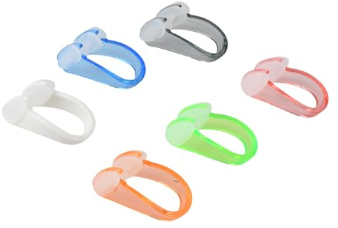 Daleweo Pinzas Nariz Natacion 6 Unidades, Clip Nasal Piscina Silicona, Accesorios Nadar Adulto Niños, Tapones Impermeable, Colores Surtidos