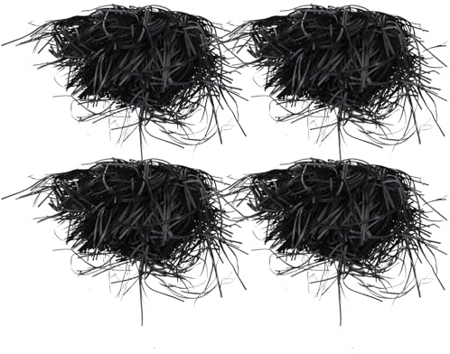 Mipcase 500g Black Crinkle Cut Paper Shred Filler for Box Stuffing, Wrapping Basket Filling Paper Shreds Decoration for Boxes and Wedding Packaging