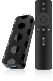 Android TV Stick 14.0, 2GB RAM 16GB ROM Smart Stick mit RK3518 Chip, WiFi 6, BT5.4, USB 3.0, 4K HDR Videowiedergabe, Sprachfernbedienung für Streaming-Apps