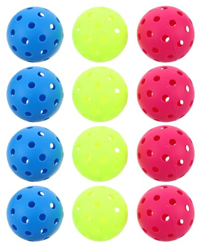 FESTFENDS Lot de 12 balles de Baseball Creuses en Plastique pour l'entraînement - Balles de Softball légères et aérées - 7,4 cm (2,9 Pouces) - Idéales pour la Maison, l'école et la Salle