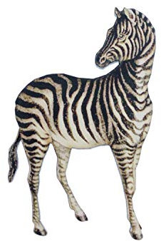 Miniblings zèbre imprimé zoo animal bois Broche cheval Afrique - Bijoux Fashion main I Pin Button Pins