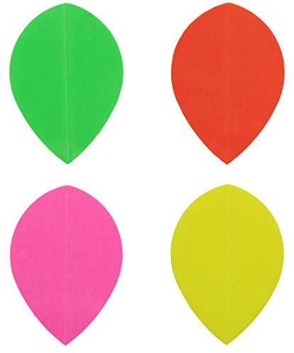 Bullydarts Poly Neon Pear Shaped Dart Flights (Pink, 5 Sets)