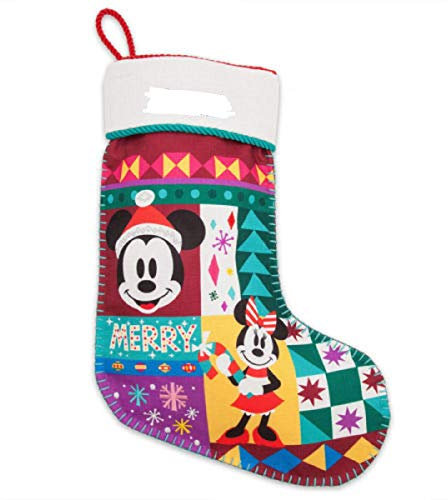 Disney Store Minnie Mickey Mouse Holiday Christmas Stocking 2018