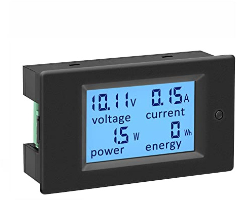 KETOTEK Amperemeter Voltmeter DC 6,5~100V, Volt Ampere Watt KWh Messgerät | DC Amperemeter Voltmeter Digital, Spannungsmesser Energiemessgerät Leistungsmesser Wattmeter für Solar Auto