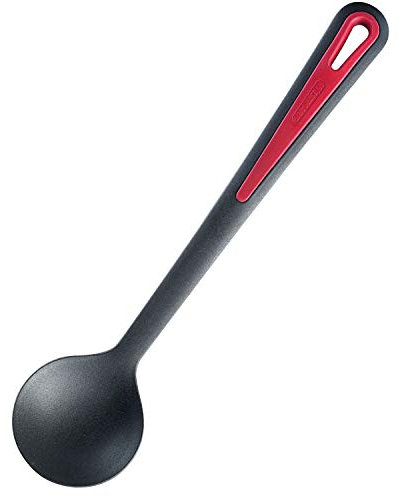 Westmark Gemüse-/Wok-/Kochlöffel, Hitzebeständig bis 270 °C, PPA, Länge: 31,5 cm, Gallant Plus, Schwarz/Rot, 29652275