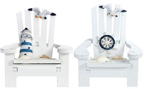 NUOBESTY 2 Stücke Mini Strandstuhl Deko Strandkorb Miniatur Möbel Puppenhaus Gartenmöbel Liegestuhl Mikrolandschaft Strand Stuhl Fee Garten Dekoration für Wohnzimmer Deko