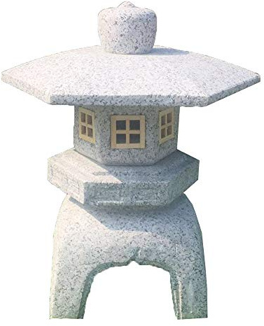Dehner Solar-Laterne Kodai, ca. 50 x 35 x 35 cm, Granit, grau