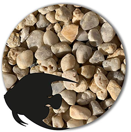 Anbobo Müller GmbH 10 kg beige Aquariumsand Aquariumkies Natur feuergetrocknet und gerundet (8,0-16,0 mm)