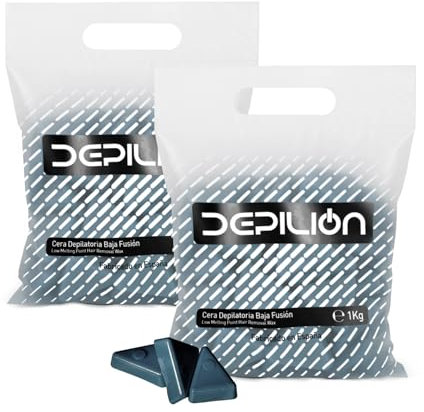 2 x Cera caliente 1kg Azuleno | Cera baja fusión para depilación 1000gr | para pieles sensibles