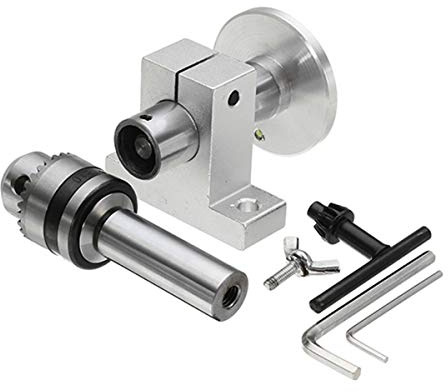 Katigan Tête centrale de tour avec mandrin - Accessoires de bricolage pour machine de tour - Outil de travail du bois