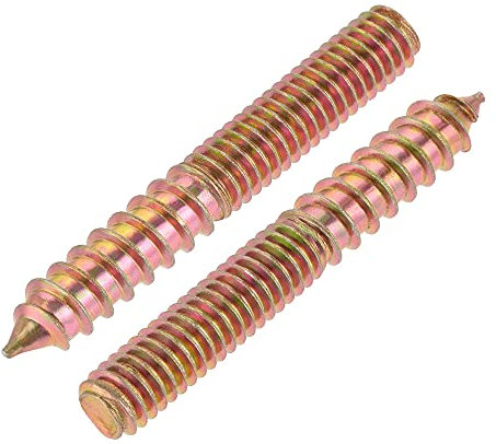 sourcing map 5/16-18 x 2-1/4 Hanger Bolts Double Head Dowel Screw for Wood Furniture 10pcs