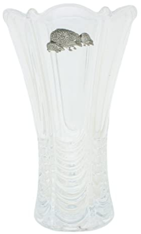 Hedgehog Family Flower Table Vase Cut Crystal Glass Flute Style Luxury Gift 175