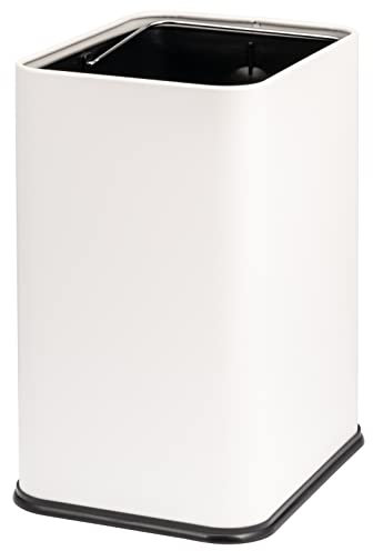 bremermann Papierkorb 13 L, offener Abfalleimer, versteckte Tüte (weiß)