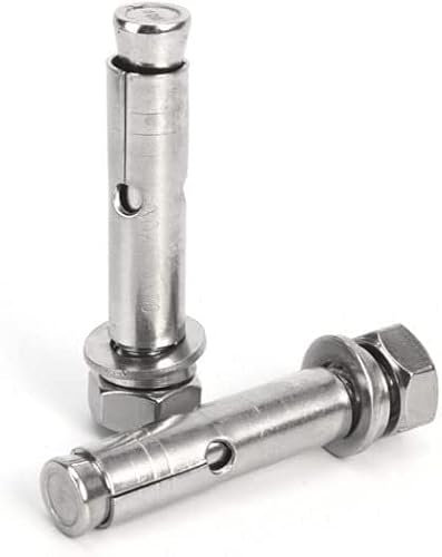 Dehnschraubenbolzen, Befestigungsstopfen, Bolzenhülse, Ankerbolzen, Schraubenmuttern, M6 M8 M10 304 Edelstahl Dehnschraube Heben Dehnschraube Außensechskant Reduzierriemen Eingebaute Spannung (Länge :