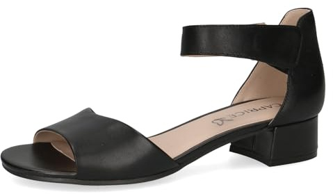 CAPRICE Damer 9-28212-42 sandal med klack, Svart nappa, 40 EU