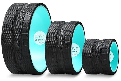 Furnhome Rückenrolle – Rückenrad für Tiefengewebsmassage, Yoga-Rad für Rückenschmerzen und Dehnung, bequeme Tiefengewebe-Massagerolle (3er-Pack)