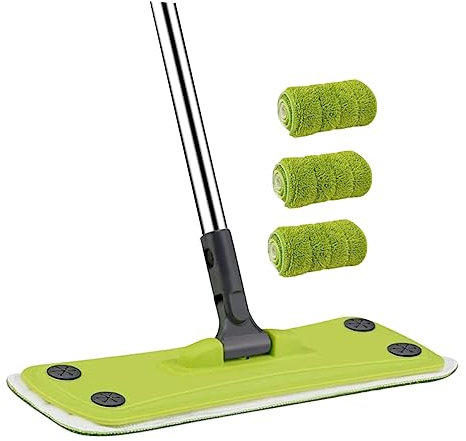 Beaupretty 360grado Fregona Manos Libres Mopa De Limpieza Giratoria Grados para Suelos De Madera Fregona De Microfibra Apta para Limpieza Seca o Humeda con Almohadillas