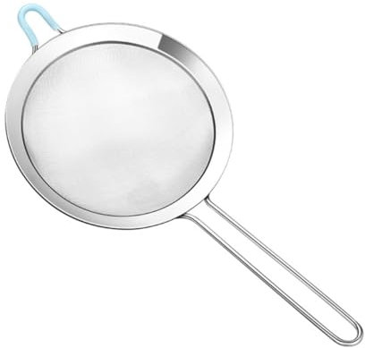 Cabilock 2 Piezas colador de harina tamices y coladores conveniente tamiz de malla accesorios cocinita accesorios reposteria colador chino polvos suministros para el hogar Acero inoxidable