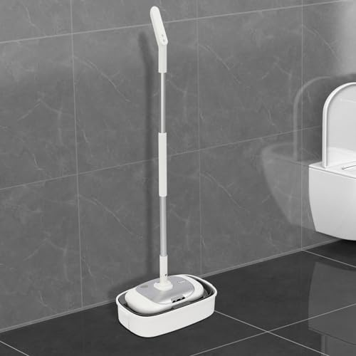 Bodenwischer Elektrisch Akku Wischer Elektrisch Wischmopp mit Sprühfunktion & LED Beleuchtung, Elektrischer Bodenwischer Spray Mop Wischsauger Kabellos mit Akku Electric Mop Set für die Bodenreinigung