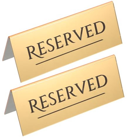 FUNOMOCYA 2-teiliges Reservierungsschild Für Party Schild Für Reservierte Plätze Tischplatzschild Aus Acryl Modernes Design Für Hochzeiten Und Geschäfte