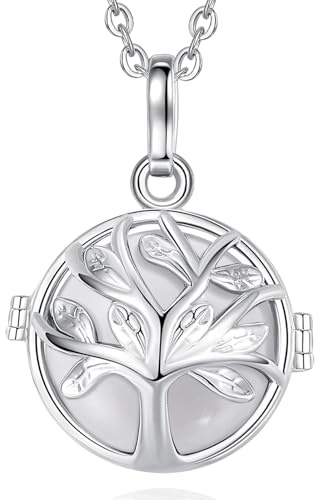 AEONSLOVE Llamador de Angeles Embarazada El Llamador de Angeles Collar Llamador de Angeles para Embarazadas Llamadores de Angeles Colgante Embarazada Regalo Mujer Embarazada (Blanco)