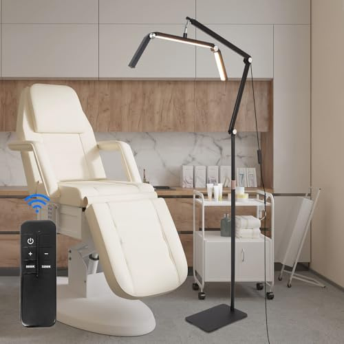 Lampada mezza luna per ciglia,36W Lampada da estensione per ciglia con testa regolabile a 360 gradi,con telecomando,con Supporto Telefono,lampada estetista per lashmaker,Cura della Pelle,Tatuaggi