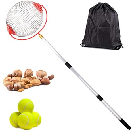 Rullo Superiore Raccoglighiande - Raccoglitore di Noci con Rilascio a Pedale | La Raccoglitrice di Noci Raccoglie Noci, Ghiande, Noci di Noce Americano, Utensili Manuali da Giardino Esterni Regolabil
