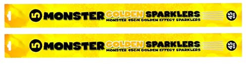 10-Pack of XXL 45cm Party Sparklers – Safe Perfect for Birthdays, New Year, Weddings, Christmas, Bonfire Night, Halloween, Diwali, Eid and Special Celebrations (10pcs) (CAT F1)