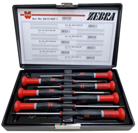 Würth Zebra TX Feinmechaniker Schraubendreher Set mit Box 7-teilig Uhrmacher Elektronik Handyreparatur 06134891