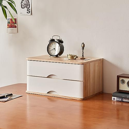 Aktenschrank aus Massivholz mit Schublade, Büroaufbewahrung, Organizer für Computer, erhöhte Regale und Kleinteile