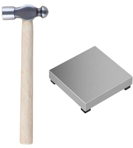 Yunque de acero multifuncional, martillo de metal para hacer joyas, bloque de cuero, herramientas para manualidades