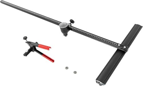 Yidubid Cortadora Manual De Baldosas, 90cm Manual Cerámica Cortadora De Suelos En Forma De T Marco De Aluminio Cortadora con 2 Cuchillas De Corte Y Alicates Divisores, 3-15mm Black,1