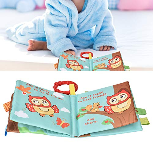 Akozon Baby Soft Tuch Rassel Buch - Löwe - Kind auf Story Buch Early Learning Development Toy für Babys ab 6 Monaten und älter (Typ 2)