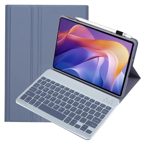 leleyo Funda Teclado Español Ñ para Xiaomi Redmi Pad 2/SE 11,Púrpura | Cover con Teclado inalámbrico magnético extraíble stand QWERTY