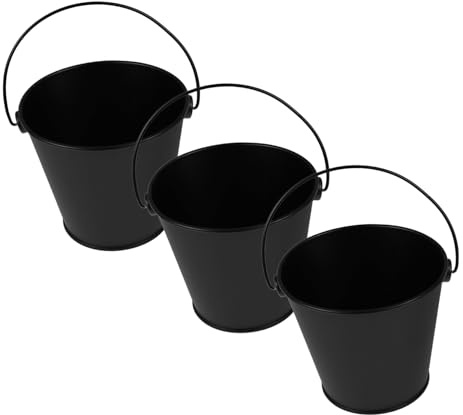 Kisangel 3pièces Seau à Graisse pour Barbecue Seau à Huile Lot de Seaux Réutilisables pour Utilisation Extérieur