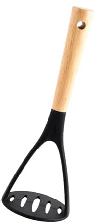 Silicone Potato Press with Wooden Handle for Pressing Mashed Potatoes, Garlic, Sweet Potatoes, etc
