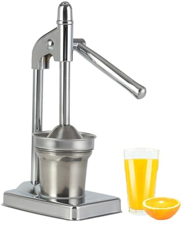 Générique Presse-agrume Manuel, Robust à Levier Puissant pour Orange, Citron, Lime - Extracteur de Jus Naturel sans Électricité, Facile à Nettoyer, Design Ergonomique Anti-Dérapant (Argent)